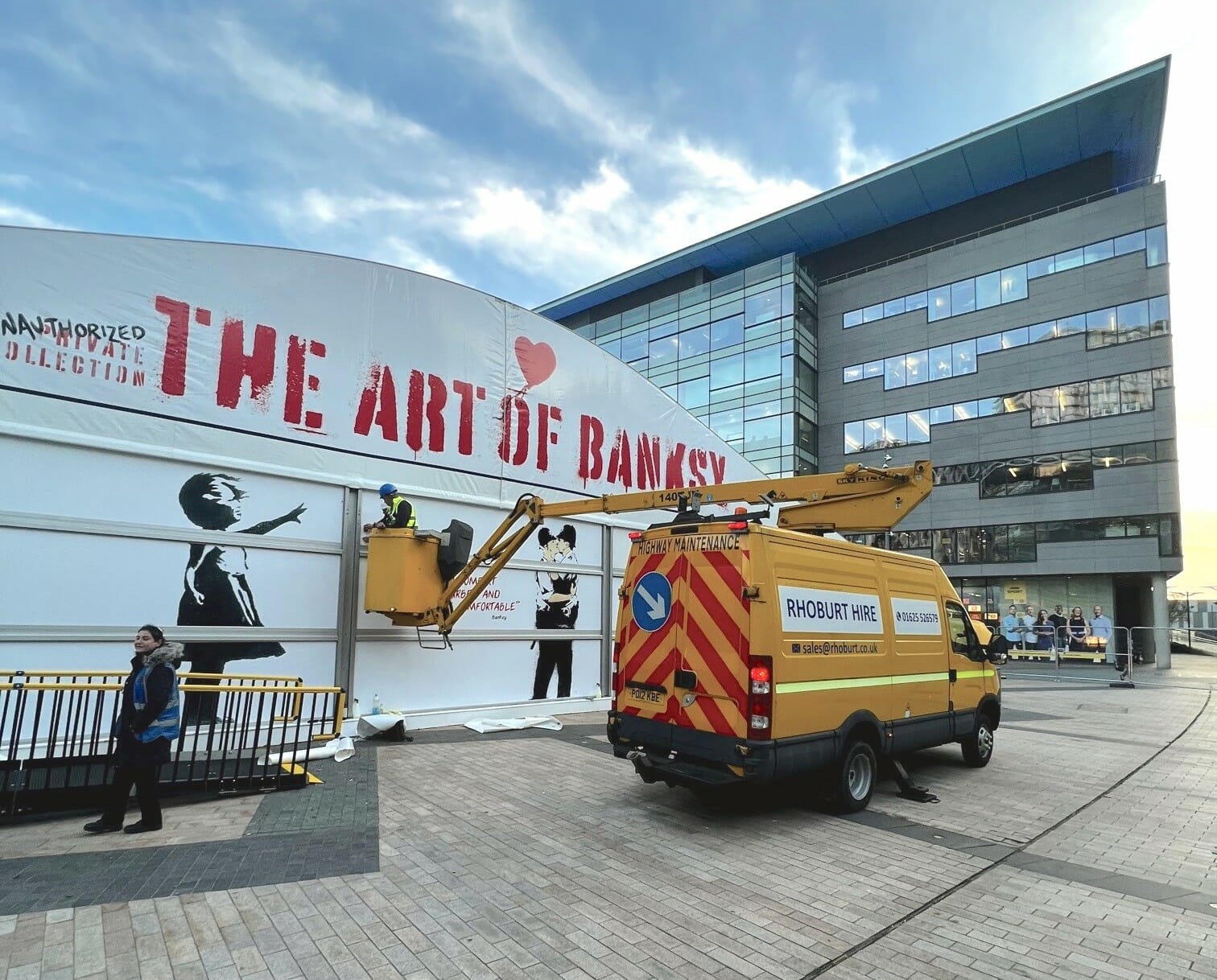 Hyfire and Advanced Protect The Art of Banksy Exhibition in Manchester